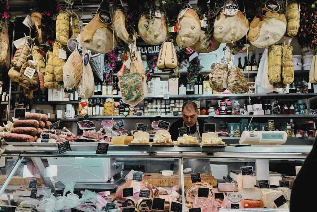 central market in florence italy - a tour of this bustling market is included in some cooking classes in florence italy