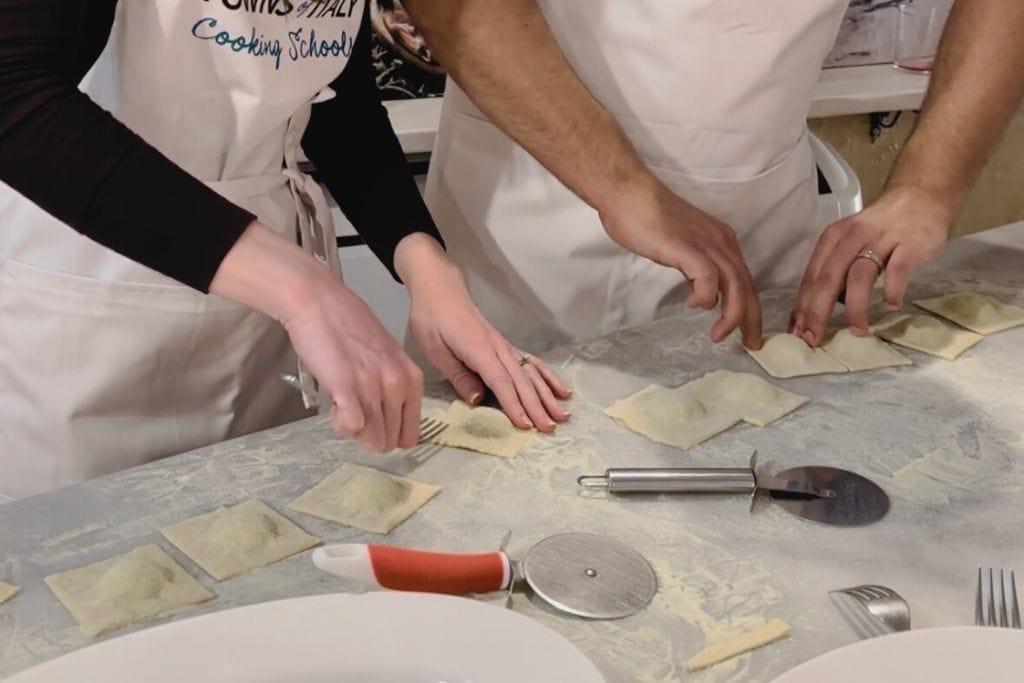 making ravioli