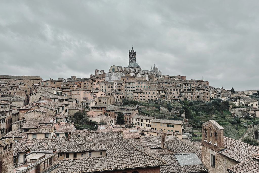 view of siena from our bed and breakfast